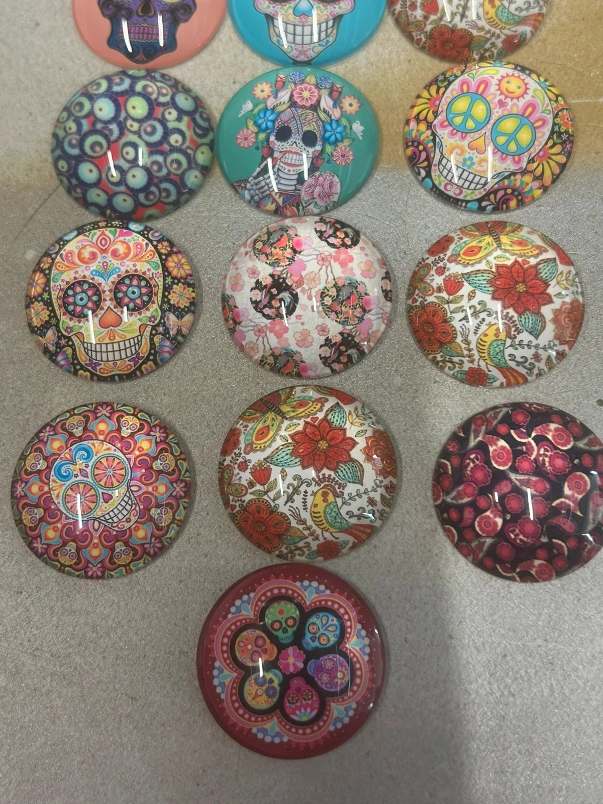 Lot de 13 cabochons verre 25mm + 6 acrylique paillettes offerts – photo 3